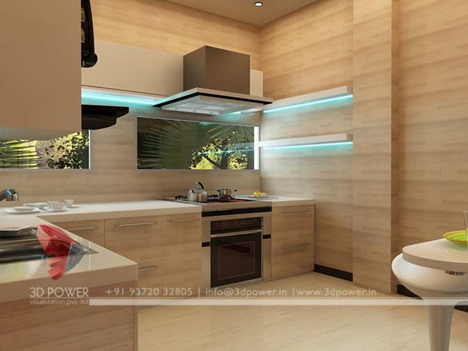 Kitchen interior 3d design